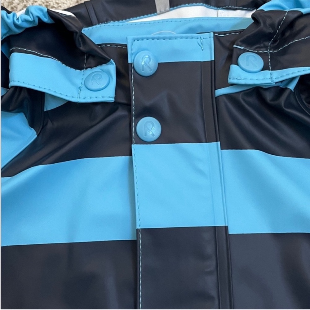 Reima Kids' Vesi Raincoat in Blue Sky Stripe—3T - Picture 8 of 11